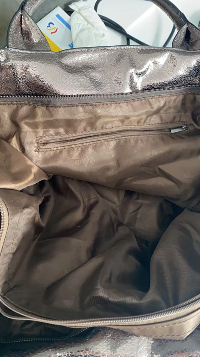 Sac caba fourre tout couleur brique et bronze - photo numéro 10