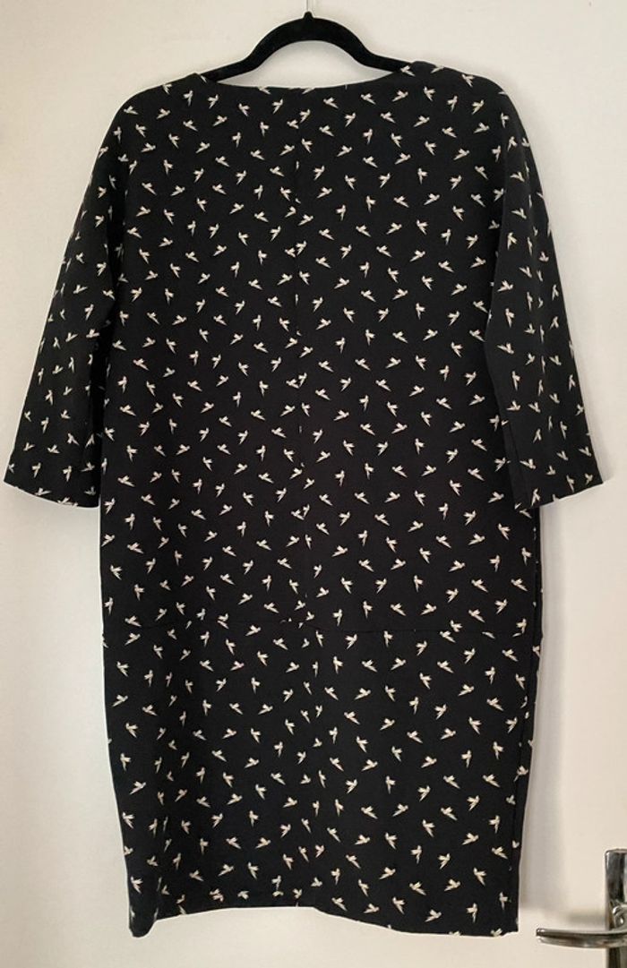 Robe Droite Chic Imprimée Oiseaux Taille 36 - photo numéro 6
