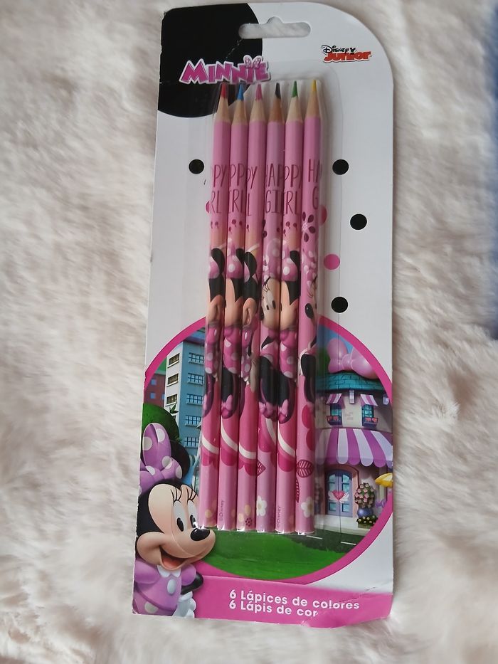 Papeterie Disney: 6 Crayons-couleur Minnie +Maxi gomme Mickey & ses amis - photo numéro 6