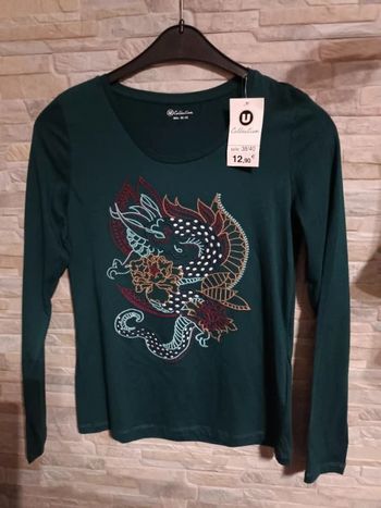 T-shirt vert bouteille U Collection 38