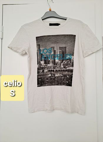 tshirt blanc city celio taille S los angeles