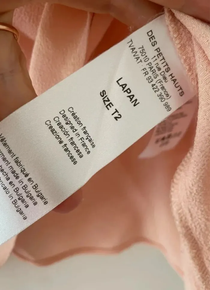 Haut rose poudré modèle Lapan de la marque des petits hauts taille 2 - photo numéro 4