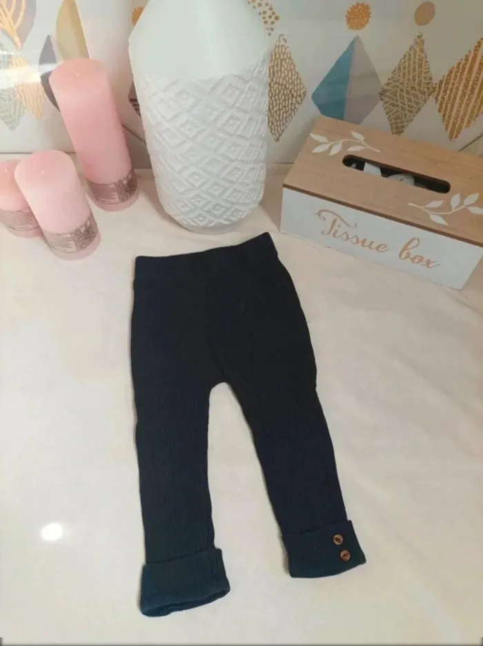 Legging côtelé gris Kiabi fille 18 mois