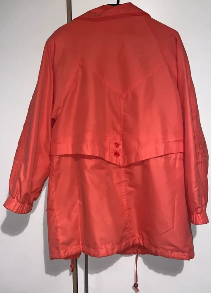 Veste coupe vent vintage rose - photo numéro 3