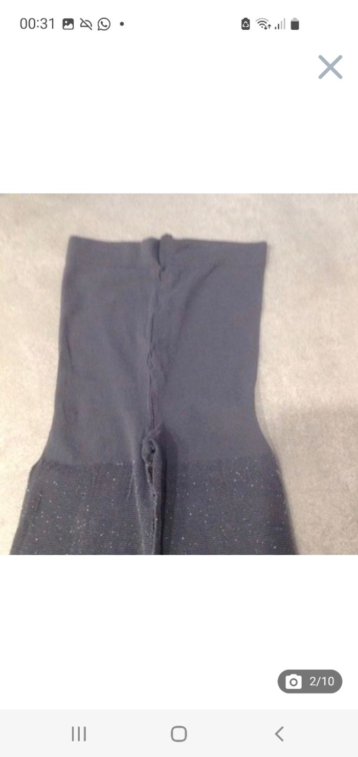 Collants fins pailletés gris anthracite fille 31-34 - photo numéro 2