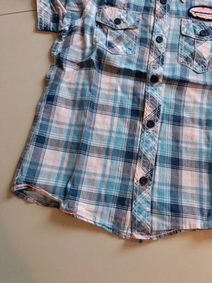 Chemise Creeks rayée bleu blanc 10 ans - photo numéro 4