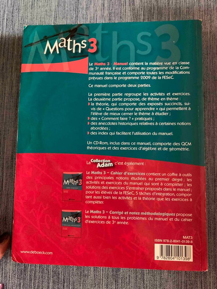 Maths 3 Manuel + CD - photo numéro 3