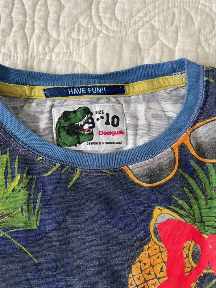 TEE shirt coloré fantaisie - motif 9-10 ans garçon desigual - photo numéro 2