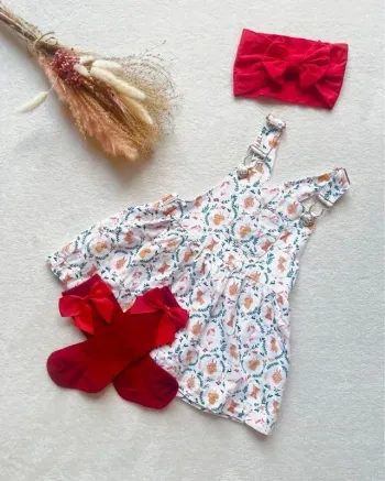Ensemble complet robe + chaussettes hautes + bandeau 9 mois - Sergent Major