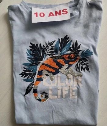 10 ans, gemo tee shirt manches longues