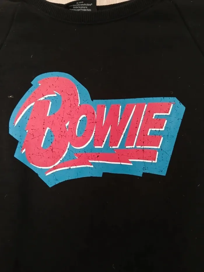 Sweat Bowie rouge bleu et noir XS - photo numéro 2