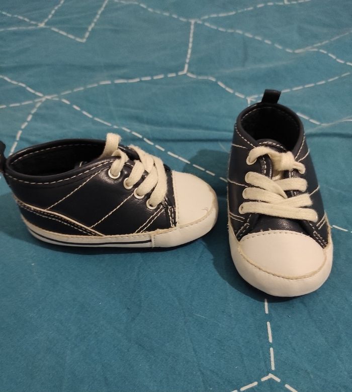 Baskets bébé noires - photo numéro 2