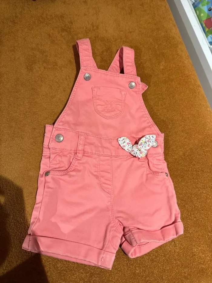 Salopette short bébé fille 3 mois