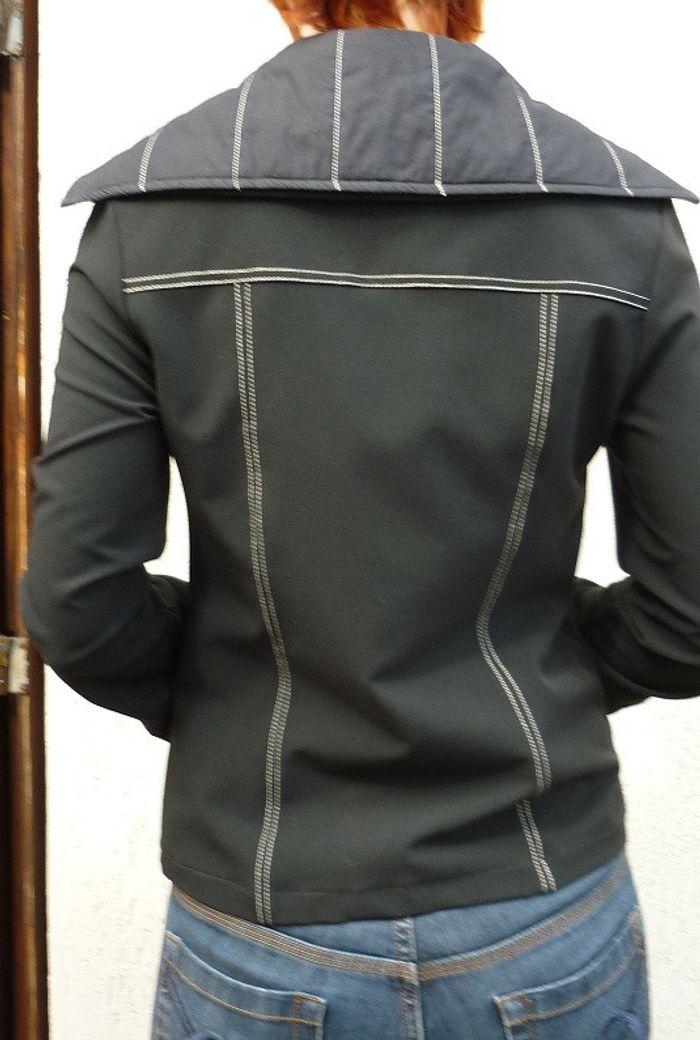 Veste légère noire coutures blanches SEPIA T1 36/38 - photo numéro 2