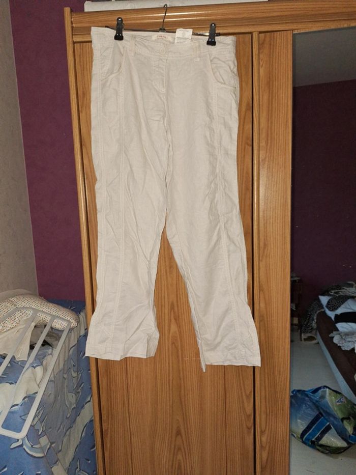 Pantalon blanc Camaïeu 36