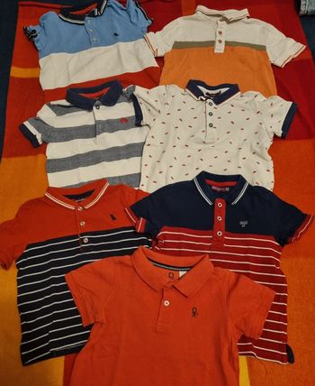 Lot de 7 polo manches courtes