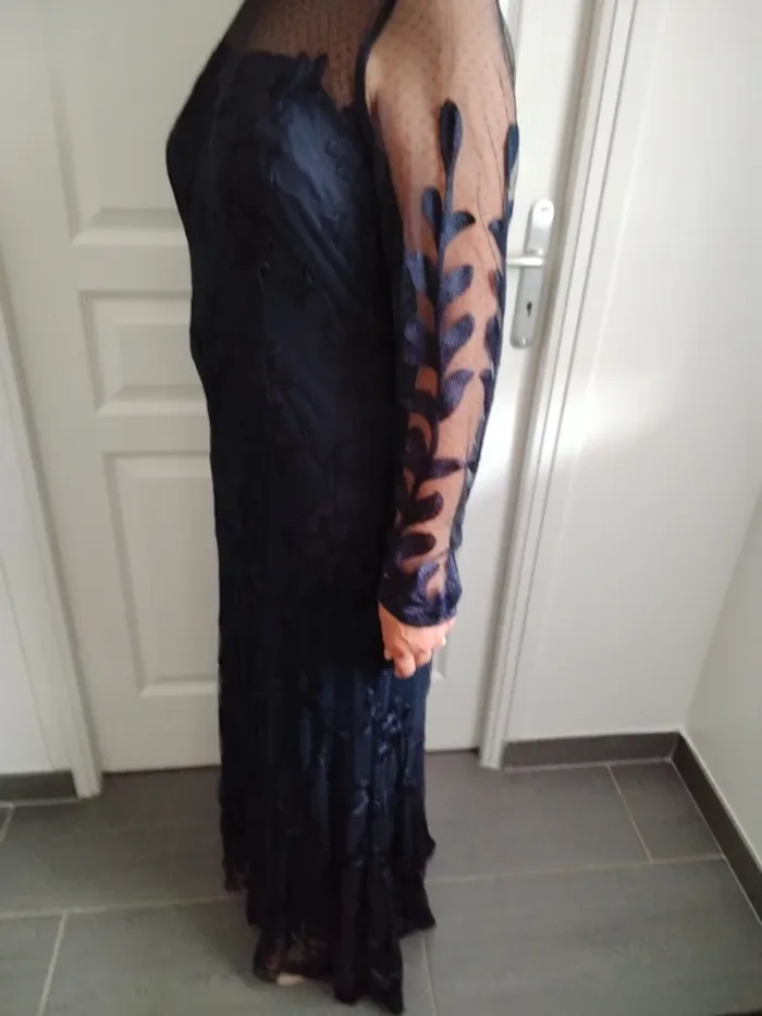 robe longue en dentelle