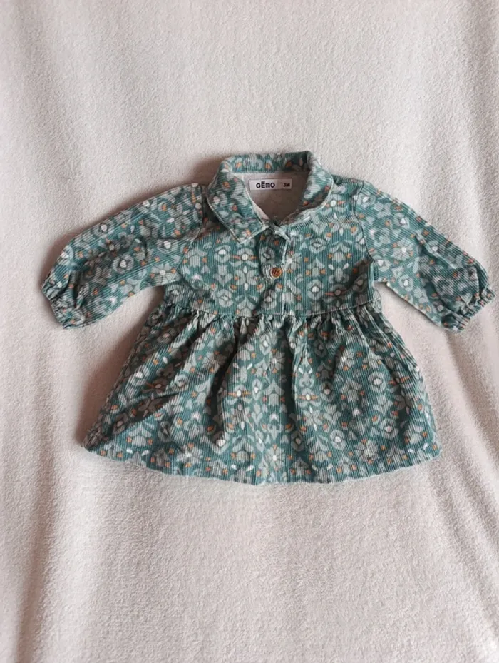 Robe velours Gémo 3 mois