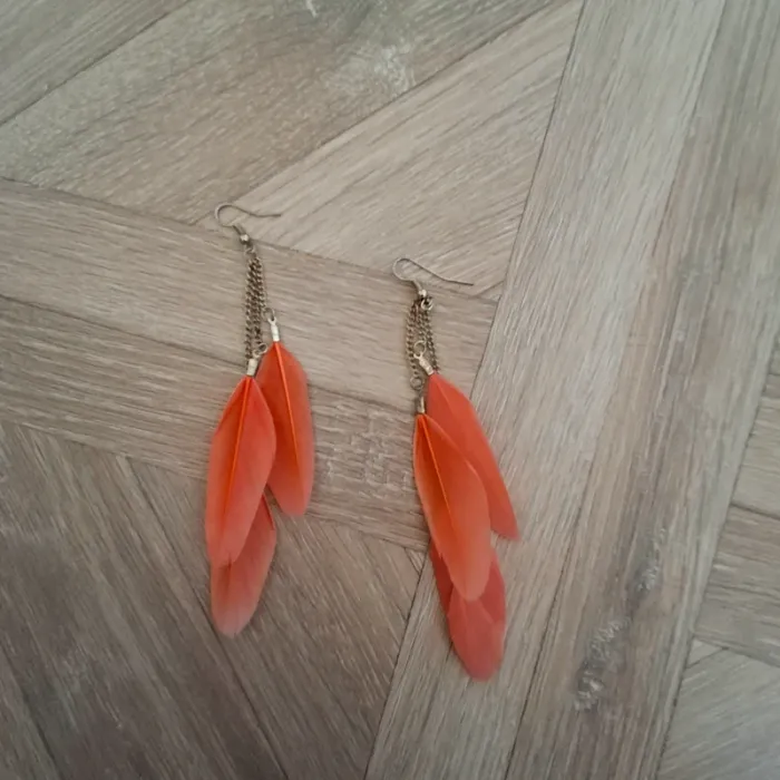 Boucles d'oreilles plumes - photo numéro 2