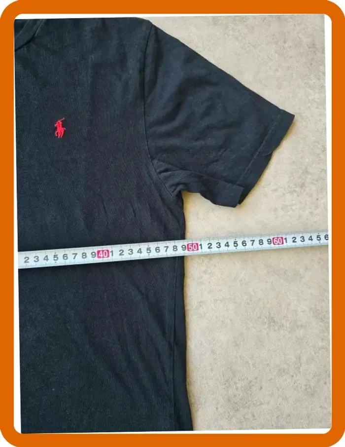 T-shirt Ralph Lauren XL coupe col rond noir Homme Men tee135 - photo numéro 6