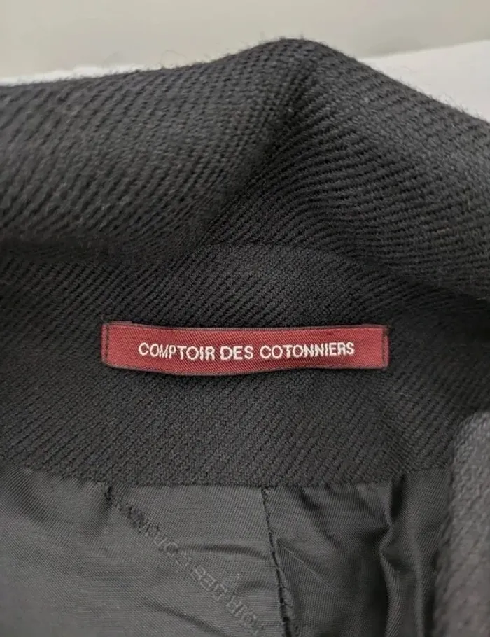 Manteau zippé demi saison 50% laine 50% coton - Comptoir des cotonniers - taille XS - photo numéro 5