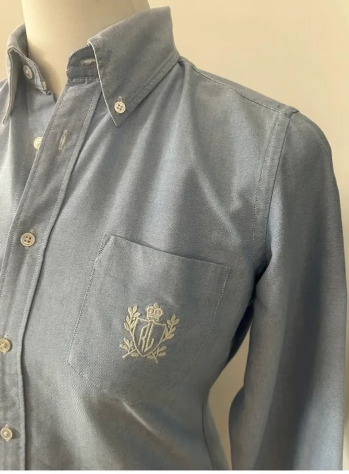 Ralph Lauren chemise femme bleue taille 6/34 - photo numéro 4