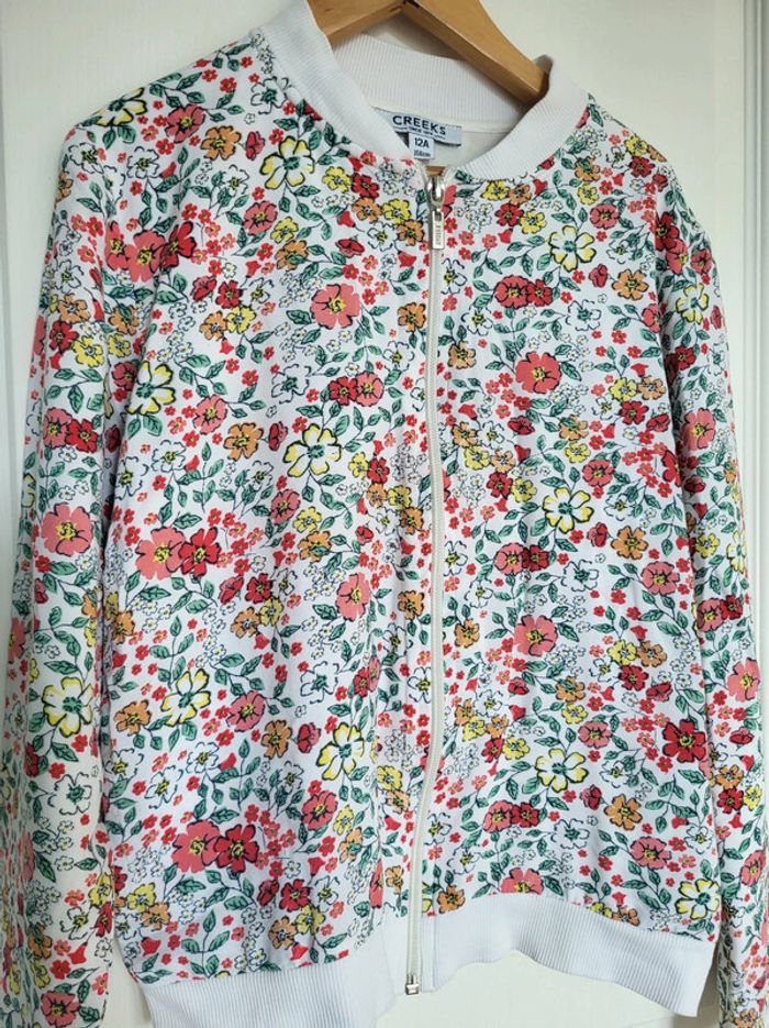 Veste gilet zippée Creels imprimé fleurs 🌸 12 ans - photo numéro 2