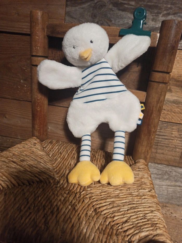 Doudou canard tape à l'oeil tbe - photo numéro 3