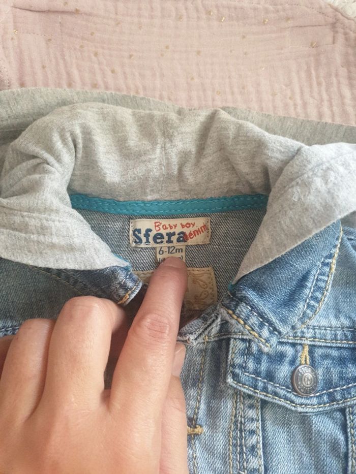 Veste en jean mixte 6/12m - photo numéro 2
