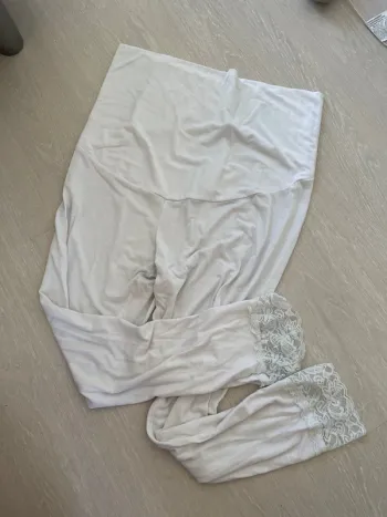 Legging blanc grossesse - L
