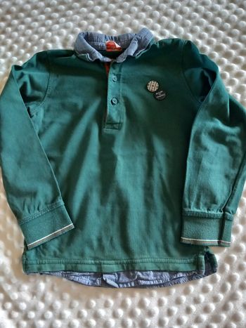 Polo effet chemise manches longues tao 4 ans 
