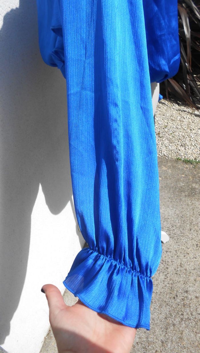 Blouse crop top bleu promod - photo numéro 5