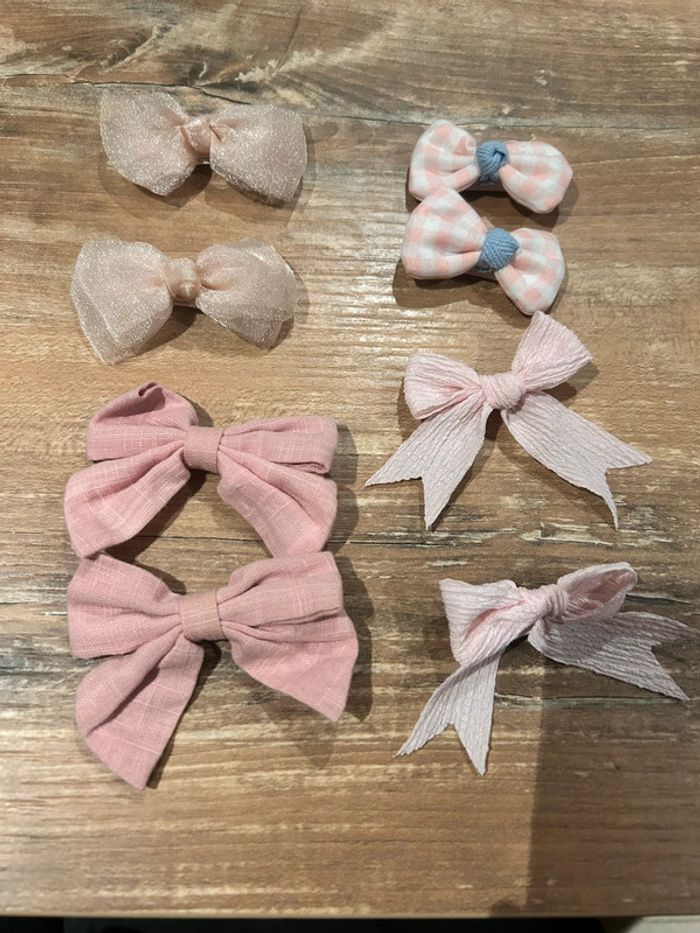 Lot de 8 pinces à cheveux rose