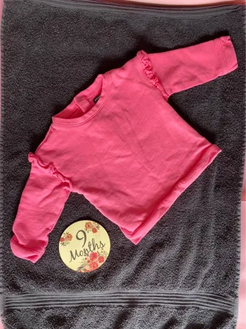 Pull rose Kiabi 9 mois