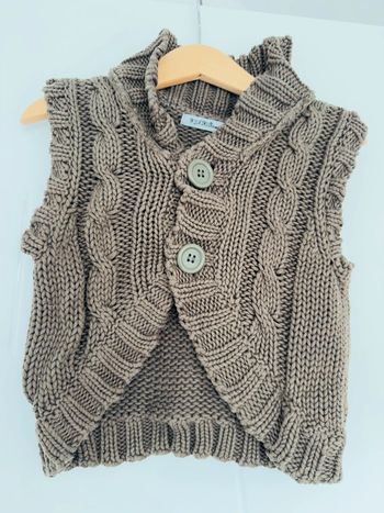 Gilet sans manches Tape à l’œil marron en 2ans