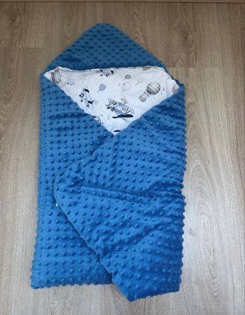 Couverture siège auto ballon voyage bleu 