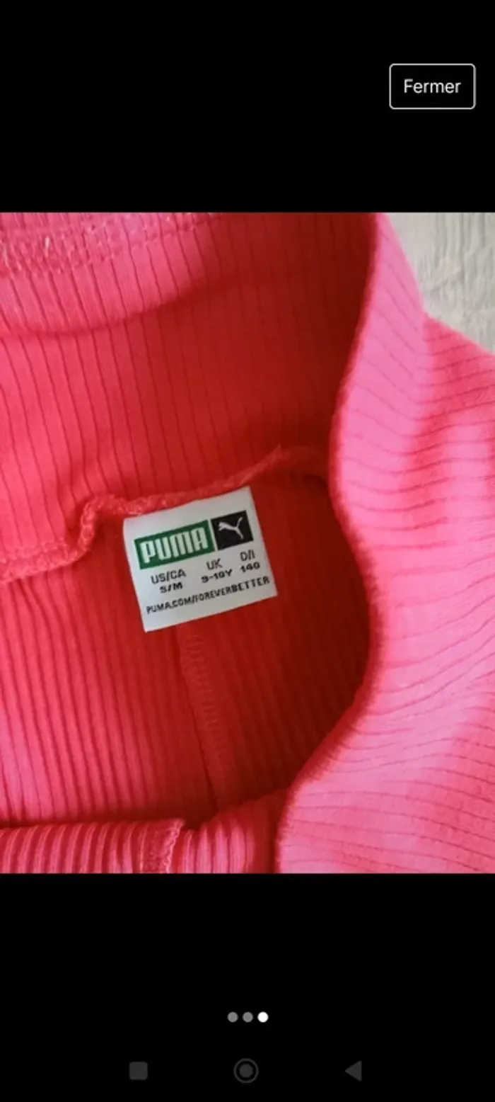 Legging puma côtelé 10 ans - photo numéro 3