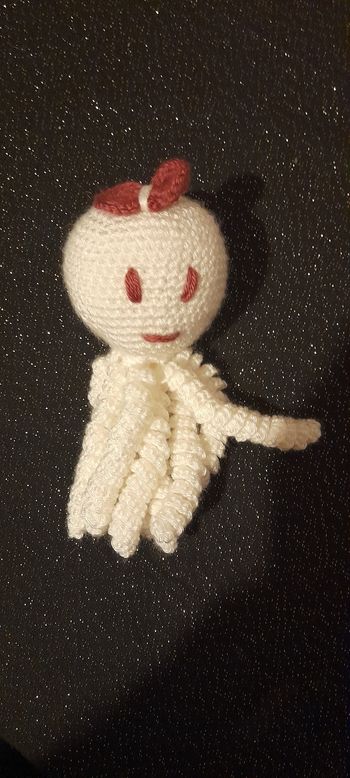 Doudou tout doux pieuvre - blanc