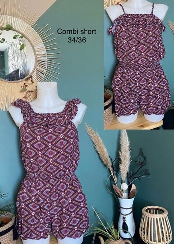Combi-short imprimé  taille 34