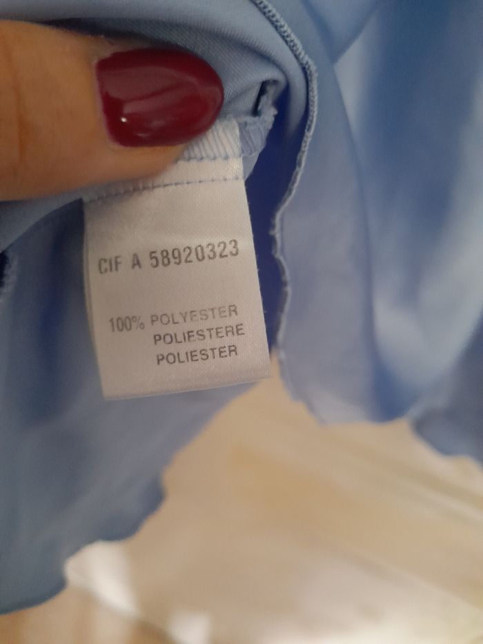 Ensemble de pyjama bleu soyeux, marque Taillissime lingerie, taille 44 - photo numéro 4