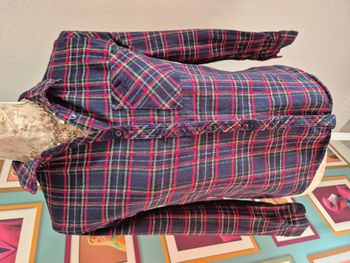 Chemise à carreaux Primark bleu foncé taille 38