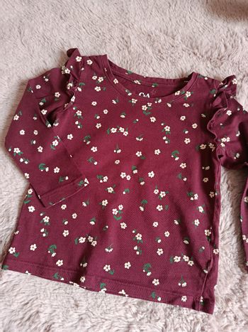 Haut manche longue fleurie - taille 24 mois 92cm