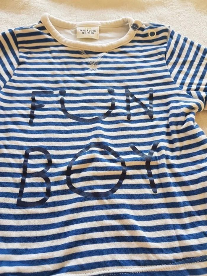 Lot de 3 maillots manches longues garçon 12 mois - photo numéro 5