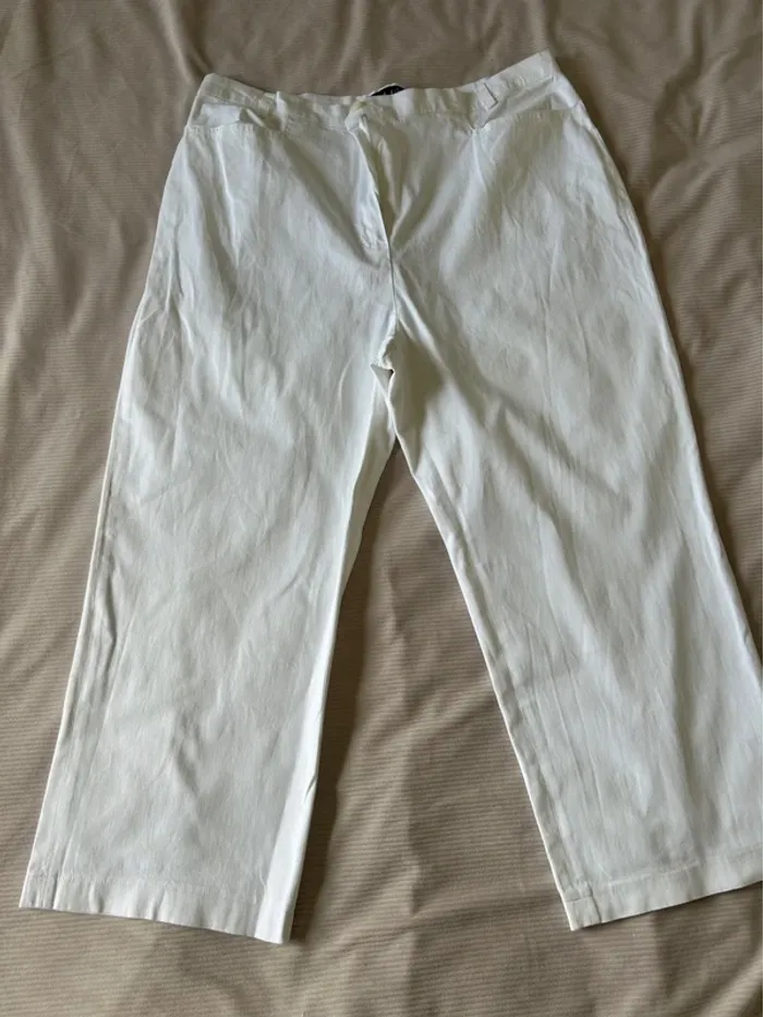 Pantacourt blanc Kelly Anne - Taille 50