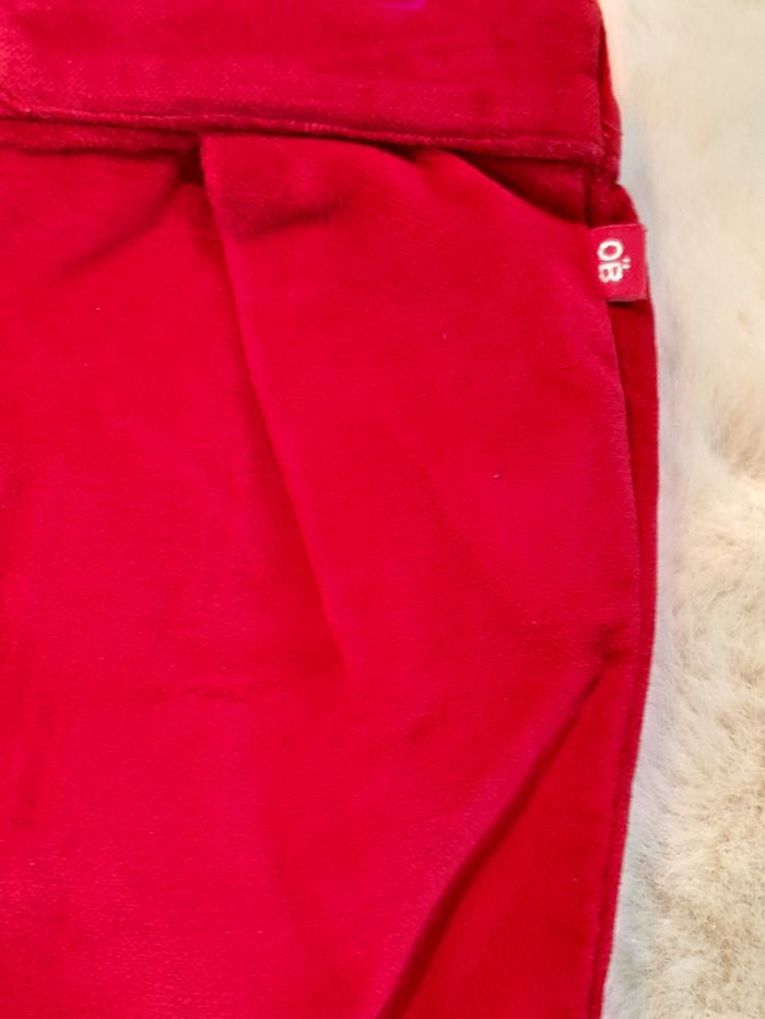 Magnifique Short en Velours  Rouge - Obaïbi  12 mois - photo numéro 6