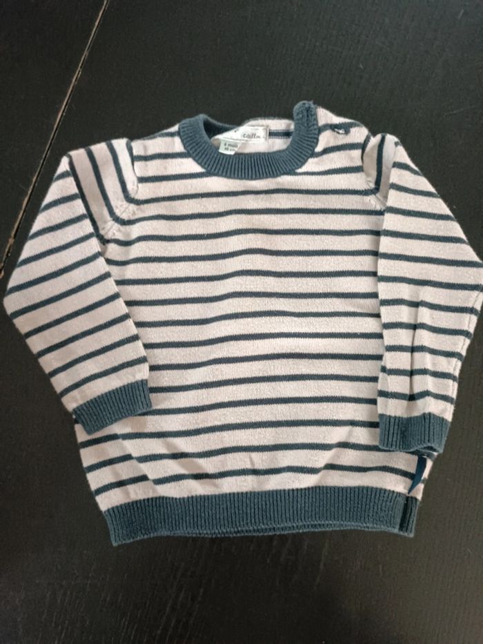 Pull mes cailloux 6 mois