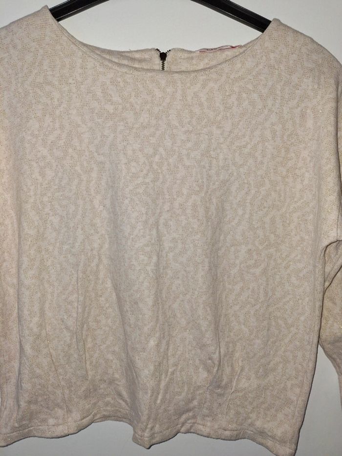 Pull beige doré femme camaïeu - photo numéro 2