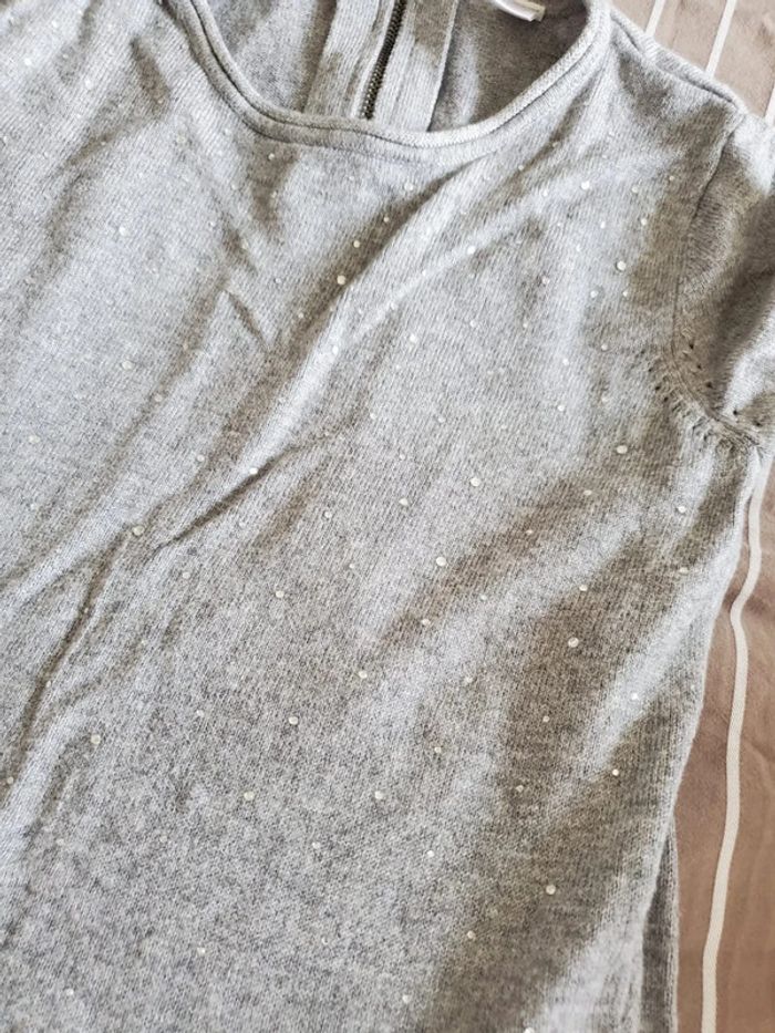 Robe pull grise strass 10 ans Okaïdi - photo numéro 3