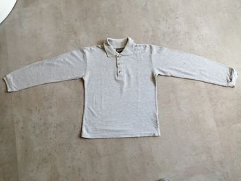 Polo manches longues gris 10 ans Action Wears