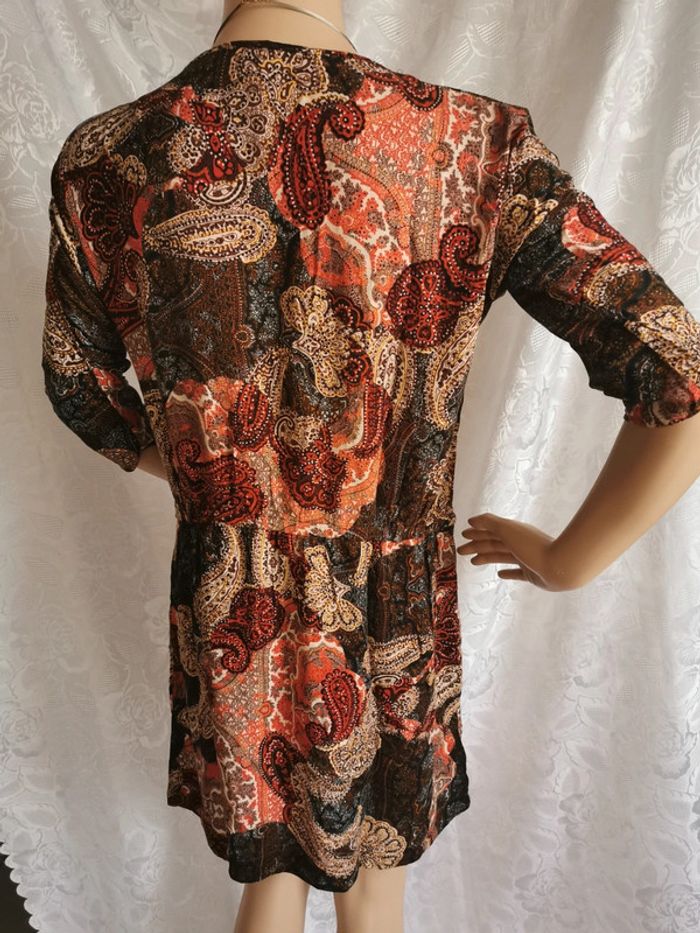Robe. Noir - rouge. Taille 40 Mango - photo numéro 4